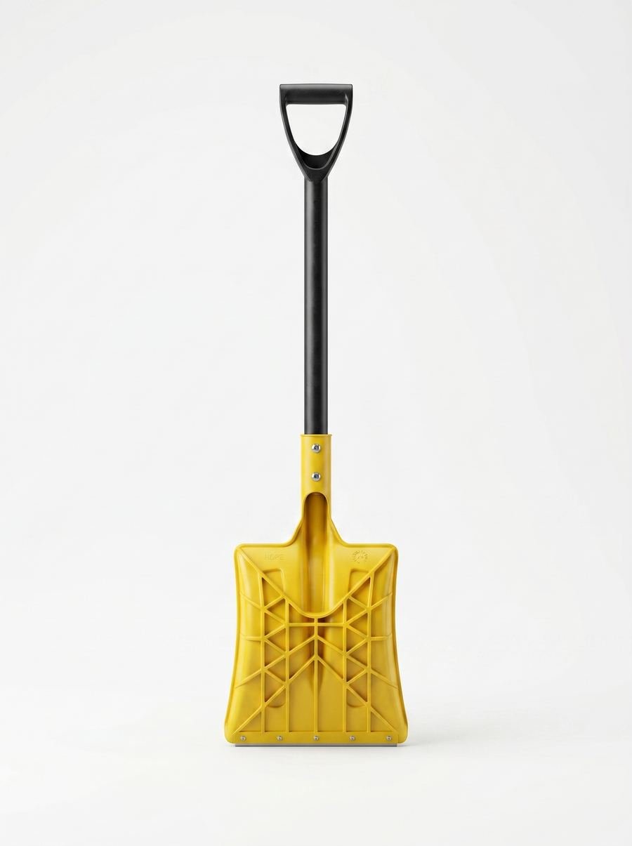 HDPE utility shovel, back view
